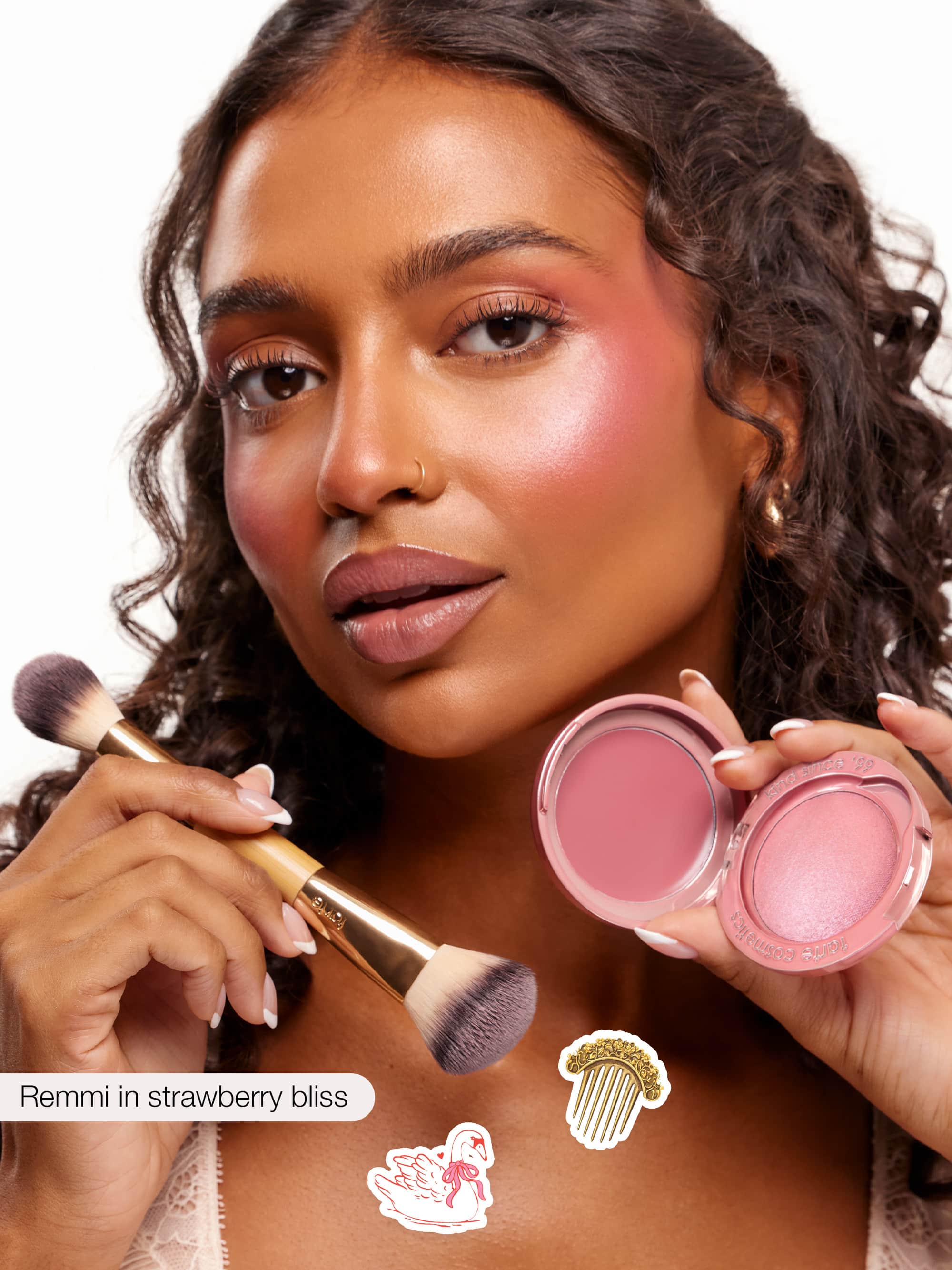 double-ended cream & powder cheek brush - Image 3