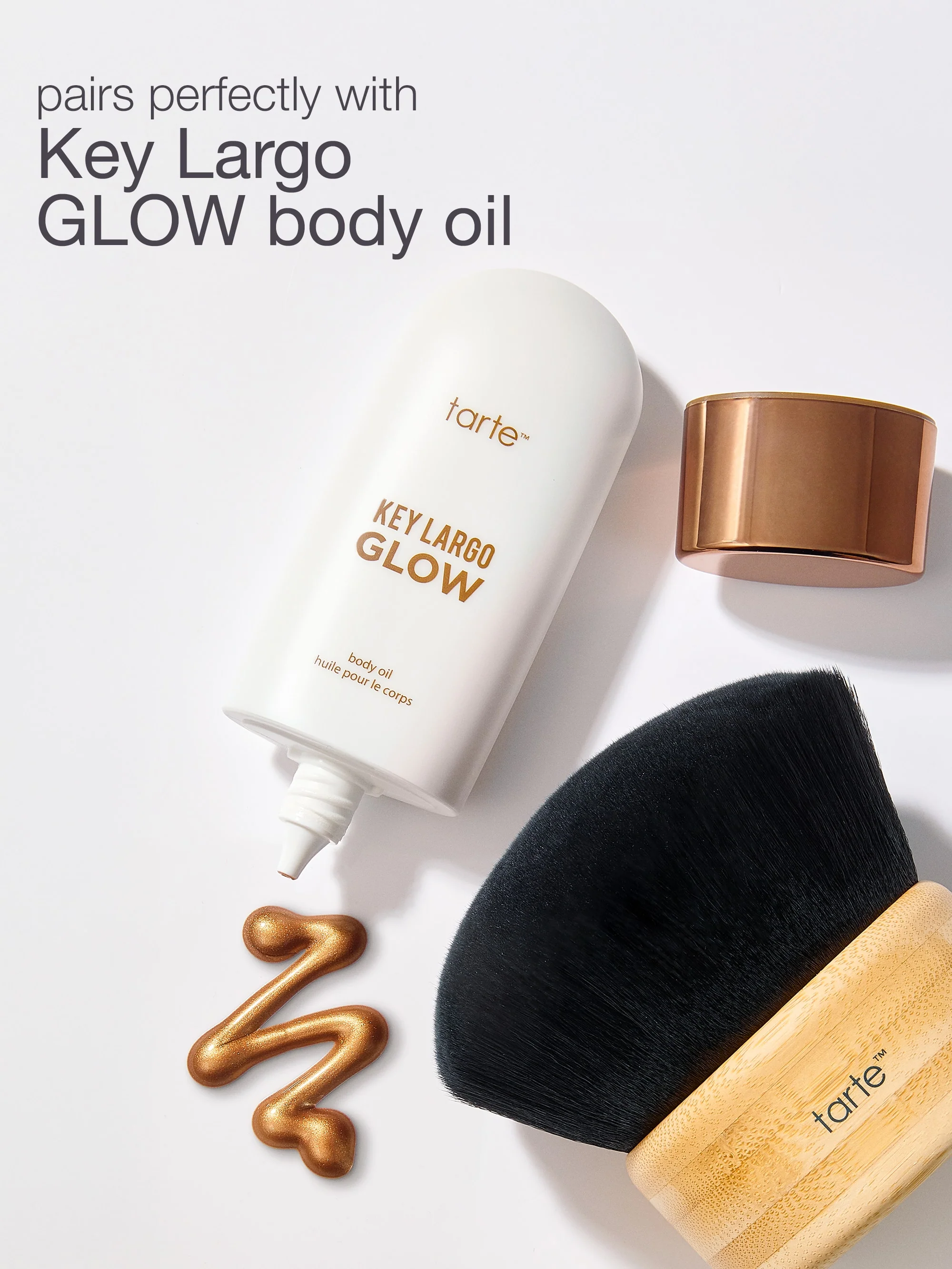 Key Largo GLOW body oil & kabuki body brush duo - Image 6